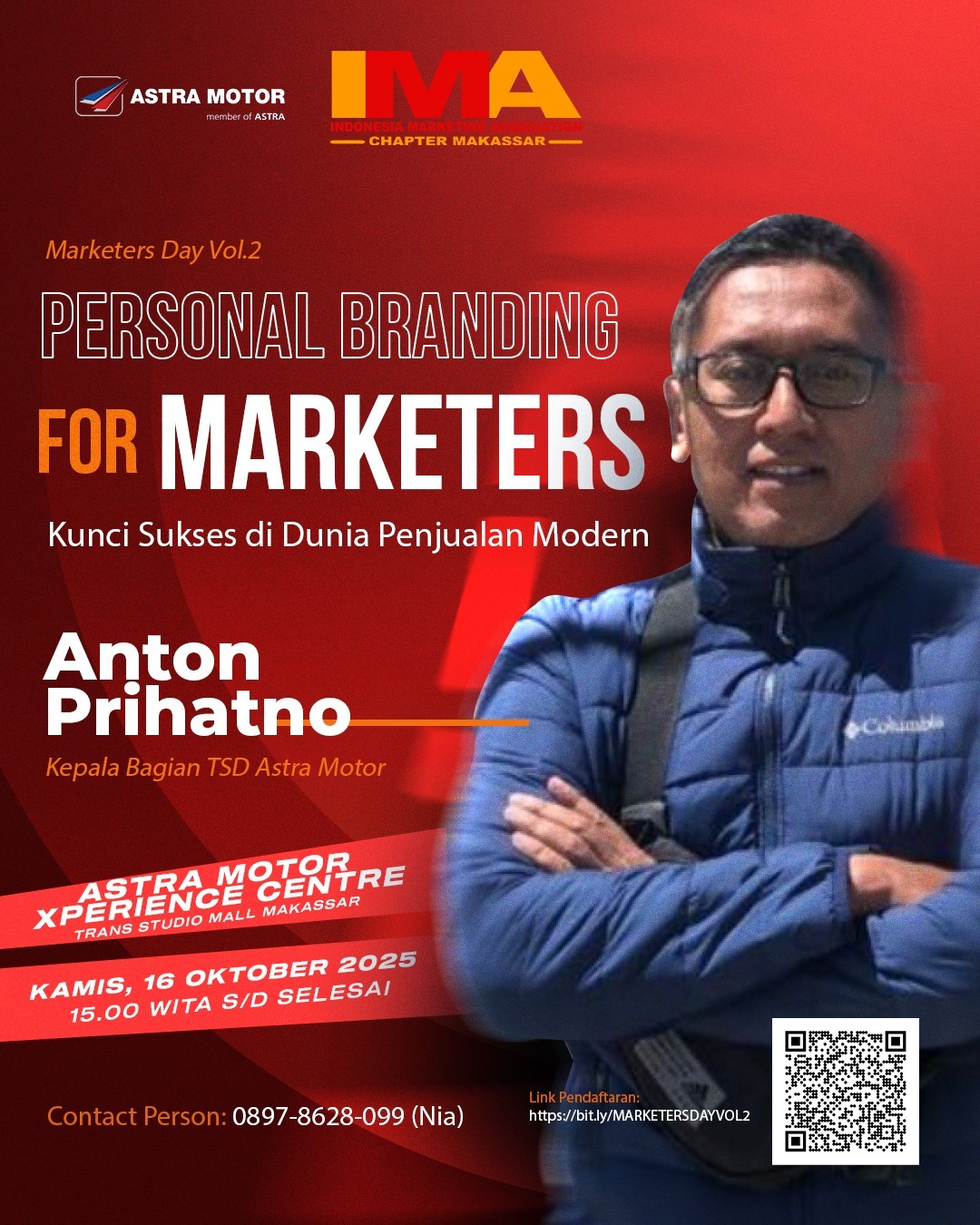 Marketers Day [Vol. 2]: Personal Branding For Marketers Kunci Sukses di Dunia Penjualan Modern 2025 event poster